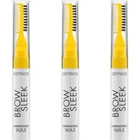 Catrice Augenbrauen-Gel Brow Sleek Laminating Wax, 3-tlg., mit doppelseitiger Bürste