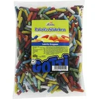 Rexim Süßigkeit Rexim Lakritz Stäbchen Dragees 600g – Bunte Lakritz Stafetten, 600 g