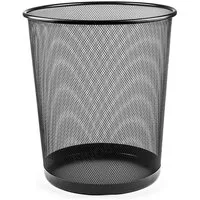 Sinoba Papierkorb Mülleimer Papierkorb Mesh aus Metall Höhe 34 cm 18 L rund, Drahtmetall
