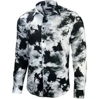 Baxboy Langarmhemd Baxboy Herren Batik Style Hemd Freizeitshemd Langarm Casual B-447