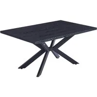 HOME DELUXE Esstisch AVENCIA inkl. Sternfuß 160 x 100 cm & 200 x 120 cm, mit schwarzem Metallgestell, Küchentisch, Esszimmer