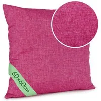 ANRO Dekokissen Kissenhülle MIT oder OHNE Füllung Kissenbezug Zierkissen, Kissenhülle in 60x60cm ohne Füllung Fuchsia