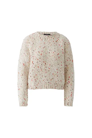 Oui - Pullover white yellow - Gr. - 34