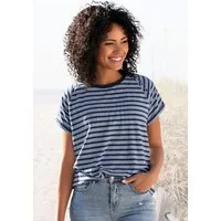 Elbsand Kurzarmshirt Caira mit Streifen, T-Shirt aus Baumwoll-Mix, sportlich und bequem