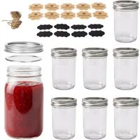 relaxdays Einmachglas Einmachgläser mit Deckel 8er Set, Glas, 250 ml
