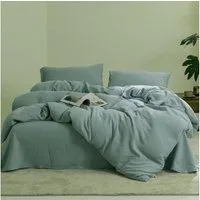 KEAYOO Bettwäsche SBD Double Gauze Muslin, Baumwolle, 2 teilig, Double Gauze 100% Baumwolle Bügelfrei weiche Bettwäsche