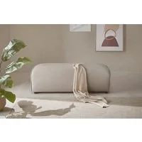LeGer Home by Lena Gercke Hocker PIARA, Polsterhocker mit Kedernaht, Cord, Leinenoptik o. Strukturstoff, zur Serie PIARA, rechteckig, schwarze Füße, bequemer Sitzkomfort