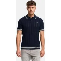 Indicode Poloshirt Herren INLuner Polo- Sommershirt Strick-Polo aus Baumwolle mit Jacquard-Struktur
