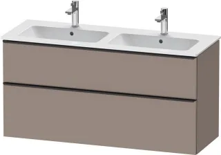 Duravit D-Neo Waschtischunterbau wandhängend Basalt Matt 1280x462x625 mm - DE43650BD430000 DE43650BD430000