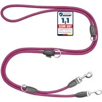 Leisegrün Hundeleine Hundeleine für große Hunde, Hundeleine 3m verstellbar - Himbeer, Nylon