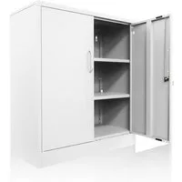 ONDIS24 Aktenschrank Mehrzweckschrank Stahlschrank - Büroschrank Metallschrank abschließbar mit justierbaren Einlegeböden, 50Kg Pro Einlage