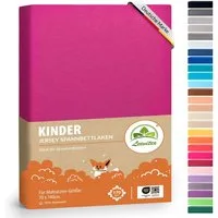 leevitex® Spannbettlaken Jersey aus 100% Baumwolle, für Kinder- & Standardmatratzen, Jersey, Gummizug: rundum, 100% Baumwolle, anschmiegsam & dehnbar, diverse Größen und Farben