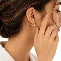 XCOAST Creolen-Set Trendige Creolen mit 18K Goldbeschichtung – elegant, farbecht (leicht & angenehm, 2-tlg., Creolen Damen gold Set 18k), langlebiger Schmuck, rostfrei, farbecht langlebig