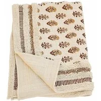 Mirabeau Tagesdecke Plaid Arsalan creme/braun