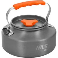 NILS CAMP Wasserkessel Camping Wasserkessel Outdoor Reisewasserkocher mit Deckel 1,1L
