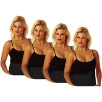 TEXEMP Spaghettitop 2 bis 6 Damen Unterhemd Top Baumwolle Tank Shirt Lady Damentop Träger (6-tlg)
