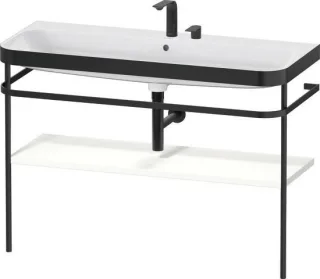 Duravit Happy D.2 Plus c-bonded Set mit Metallkonsole Weiß Seidenmatt 1175x490x850 mm - HP4739E36360 HP4739E36360000