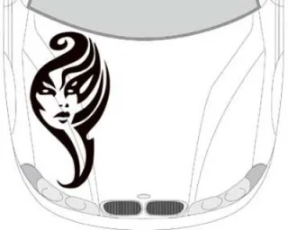 Autoaufkleber für die Motorhaube "face"