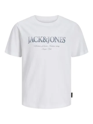 JACK&JONES - JJDEVIN DAYTONA PRINT TEE SS CN JNR Bright White - Gr. - 152