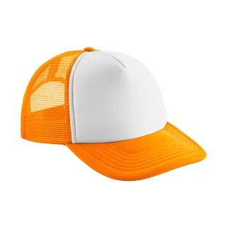 Beechfield - Trucker Cap Snapback (Orange/Weiß)