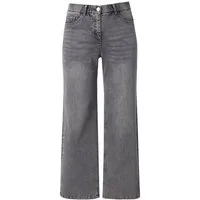 Ulla Popken Funktionshose Jeans Mary weites Bein 5-Pocket-Schnitt