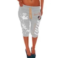RMK Sweatshorts Damen Short Bermuda Kurze Jogginghose 3/4 Hose Sport Miami Palme