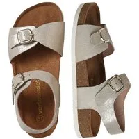 vertbaudet Ledersandalen mit 2 Schnallen Kinder Sandale