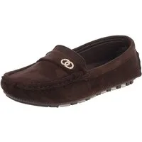 Ital-Design Modischer Mokassin für Damen mit eleganten Details Slipper (91554421) Flach Mokassins in Dunkelbraun