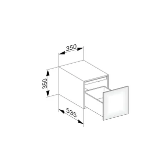 Keuco Sideboard Edition 11 31320, 1 Front-Auszug, cashmere/Glas cashmere, 31320180000 31320180000