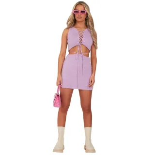 Missy Empire - Minirock für Damen (Flieder)