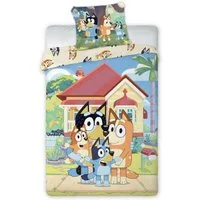 BrandMac Bettwäsche Bluey & Family - Wende-Bettwäsche-Set, 135x200 & 80x80, Baumwolle, 100% Baumwolle