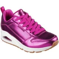 Skechers UNO-METALLIXS Sneaker, Keilsneaker, Plateausneaker, Schnürschuh, Halbschuh im Metallic-Look