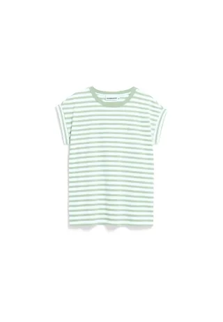 Armedangels - IDAARA STRIPE T-SHIRT white-foam - Gr. - XS