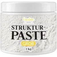 Creative Deco Malpaste Strukturpaste 1 kg Weiße Spachtelmasse für Acrylmalerei Modellierpaste