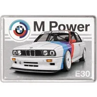Nostalgic-Art Metallschild Nostalgic-Art - Blechpostkarte - BMW Motorsport - M Power E30