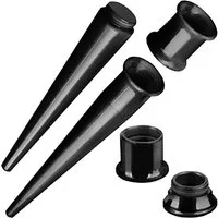 Taffstyle Dehnungsstab Expander Piercing Dehnstab & Flesh Tunnel 2 in 1 Set Kunststoff (Ohrpiercing Stretching Set mit Dehnstab und Tunnel)