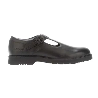 Kickers - "Finley" Formelle Schuhe für Damen, Leder, T-Träger (Schwarz)