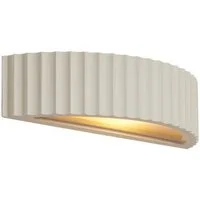 Qazqa Wandleuchte Plaster, ohne Leuchtmittel, Warmweiß, QAZQA Wand­leuchte, e14, Beige, Gips, Skandinavisch