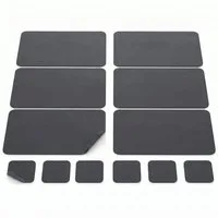 Arendo Platzset 6er Set Premium Tischset doppelseitig, eckig, Kunstleder, rutschfest, (Set, 12-St., 6 Tischsets, 6 Getränkeuntersetzer), wasserabweisend, abwischbar, Tellerunterlage & Getränkeuntersetzter