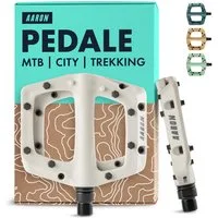 AARON Fahrradpedale Dirt MTB Pedale Ultraleicht Nylon mit austauschbaren Pins 9/16"