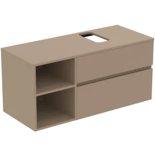 Ideal Standard Waschtischunterschrank Finesse Ausch.rechts 1202x505x558mm 2 Auszüge Greige matt, E35 E3508UP