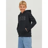Jack & Jones Junior Kapuzensweatshirt JJECORP mit Druck, Kängurutasche, pflegeleicht Baumwollmischung, regular fit