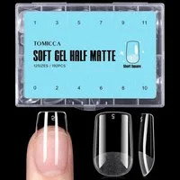 LuxusKollektion Kunstfingernägel Nageltips 192 Stück Gel Fullcover Nagelspitzen DIY 12.Quadrat Kurz
