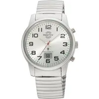 MASTER TIME Funkuhr Super Power MTGA-10822-42M, Armbanduhr, Quarzuhr, Herren, Datum, Leuchtzeiger, Flexband, Zugband