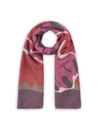 Kaschmirweicher Schal mit Tigerprint pink - Gr. - one size
