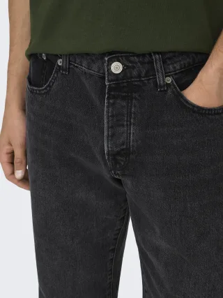 ONLY&SONS - ONSEDGE STRAIGHT BLACK 6985 TAI DNM NOOS Black Denim - Gr. - 32