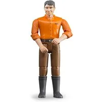 Bruder® Spielfigur Spielfigur Baustelle bworld Mann heller Hauttyp und brauner Hose 60007