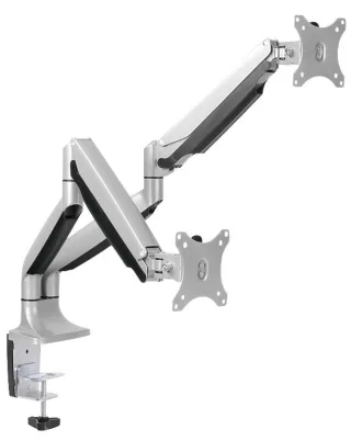 LOGILINK Monitorhalterung BP0043 2fach 13-32, Gasdruckfeder, Aluminium