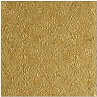 Ambiente Luxury Paper Products Papierserviette, Servietten Papier 33x33cm Elegance geprägt 15 Stück Gold