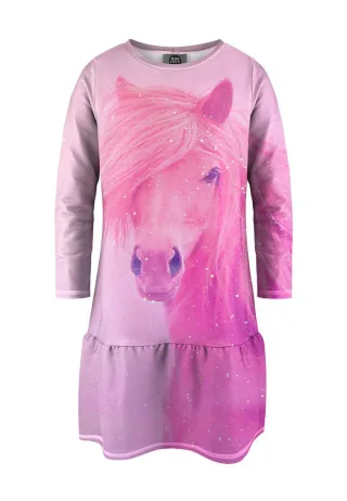 "Pink Horse" Langarmkleid